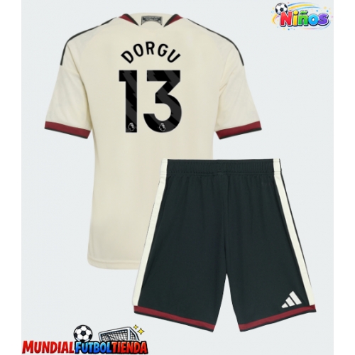 Camiseta Manchester United Patrick Dorgu #13 Tercera Equipación Replica 2026-27 para niños mangas cortas (+ Pantalones cortos)